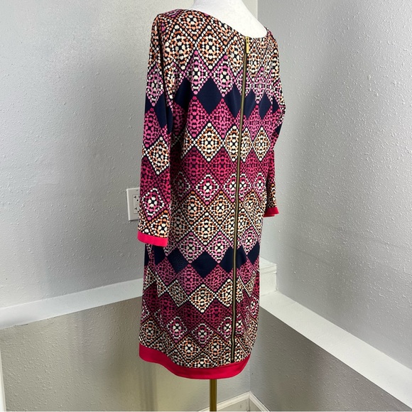 Eliza J Geometric Exposed Gold Back Zipper Closure Women’s Size 14 - Picture 6 of 16